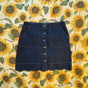 Joanie Denim Mini Skirt with Button Front